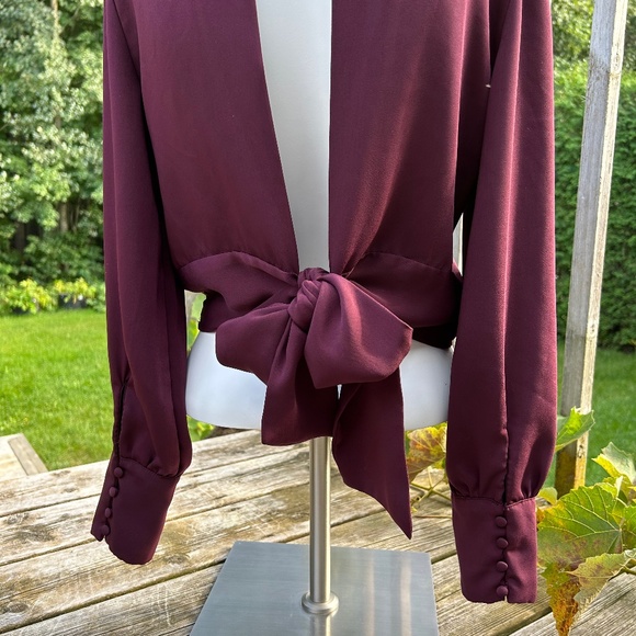 Dynamite ⎮ Open Back Mock Neck Blouse - Picture 7 of 10